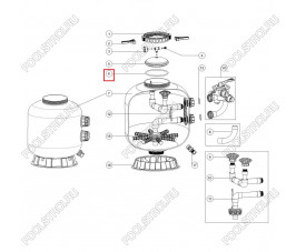 Резиновая прокладка для крышки фильтра Aquaviva RInglock S450-900 Резиновая прокладка для крышки фильтра Aquaviva RInglock S450-900