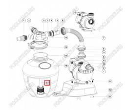 Дюзовая коробка 89033603 в комп-ке с трубой для Aquaviva FSU Дюзовая коробка 89033603 в комп-ке с трубой для Aquaviva FSU