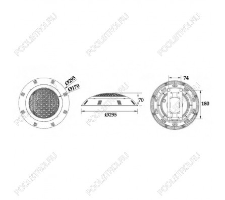 Светильник W604. LED. RGB 2 пр.. накладной. бетон. 25Вт. 12В AC. ABS
