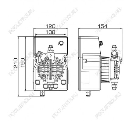 Насос дозир. мембранный DLX-MA/AD 2-20 230V